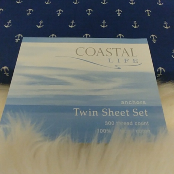 Coastal Life Twin Anchor Sheet Set - Picture 8 of 8